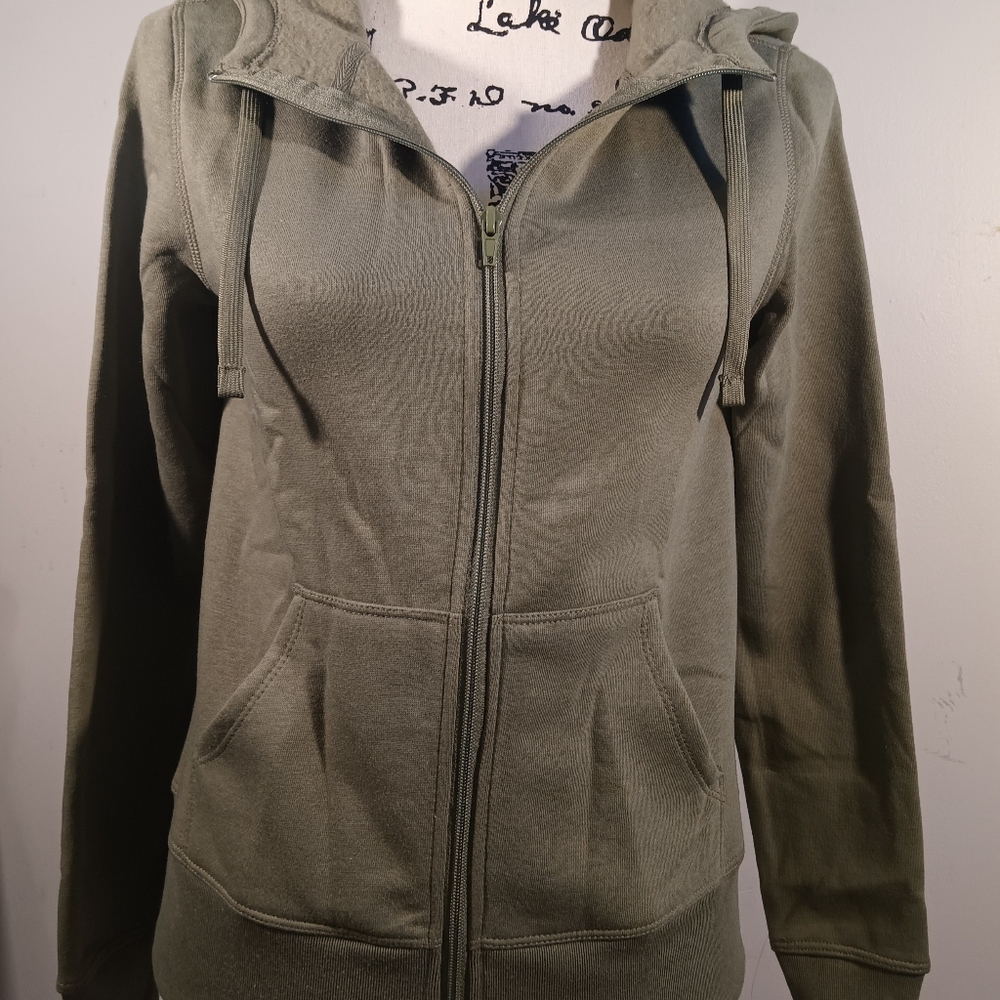 Fleece hooded jacket